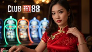 Club M88 offers a live casino experience featuring card and table games from trusted providers.