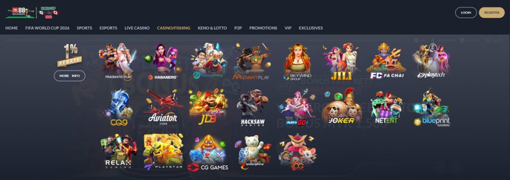 M88 Game providers